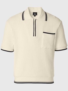 MACKAGE MEN ESTABAN CREAM NAVY XL - BRAND NEW POLO 100% COTTON (END SUMMER SALE)